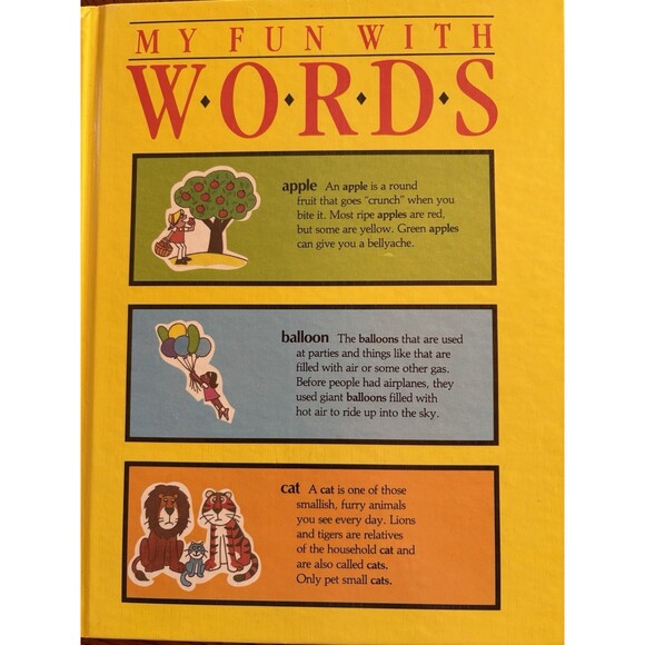 My Fun With Words Dictionary Kids Books A-K & L-Z Hardcover Lot of 2 Homeschool - Picture 2 of 11